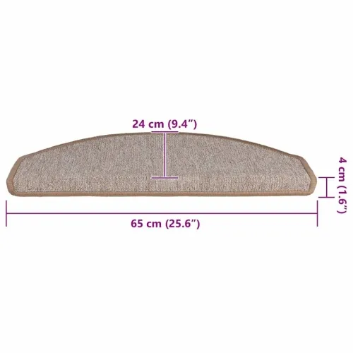 Prostirke za stepenice 20 kom 65x24x4 cm svijetlosmeđe poluokrugle velike - Svjetlosmeđa 65 x 24 x 4 cm 20 Cijena