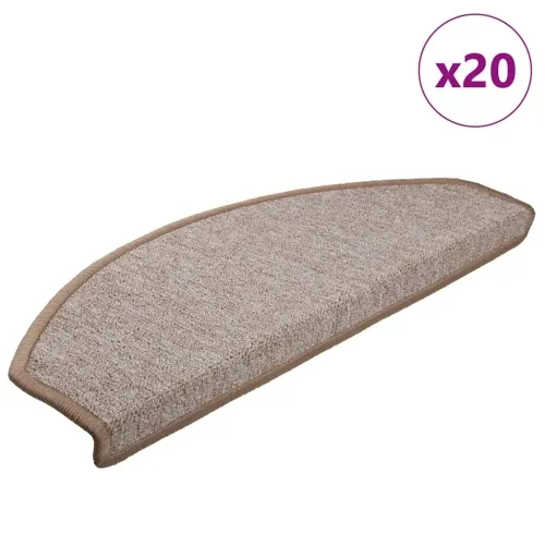 Prostirke za stepenice 20 kom 65x24x4 cm svijetlosmeđe poluokrugle velike - Svjetlosmeđa 65 x 24 x 4 cm 20 Cijena