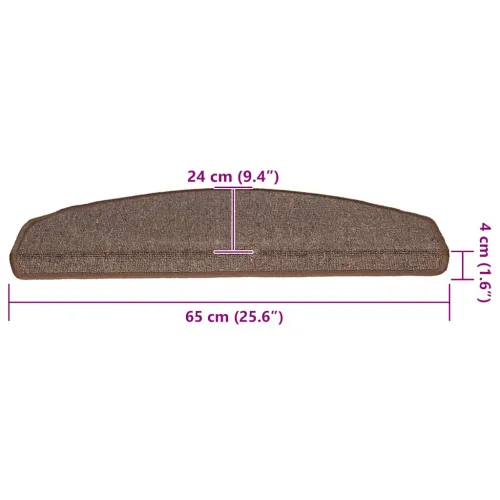 Prostirke za stepenice 20 kom 65x24x4 cm boje kave, poluokrugle, velike - smeđa s natpisom coffee 65 x 24 x 4 cm 20 Cijena