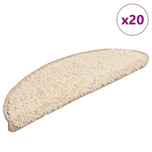 Prostirke za stepenice 20 kom 56x17x3 cm krem poluokrugle - Krema 56 x 17 x 3 cm 20 Cijena