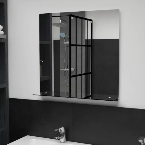Zidno ogledalo s policom 60 x 60 cm od kaljenog stakla - 60 x 60 cm 1 Pravokutno 60 x 60 cm Cijena