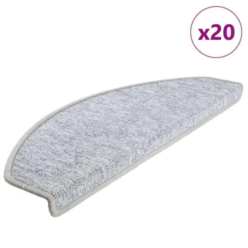 Prostirke za stepenice 20 kom 65x24x4 cm svijetlo sive poluokrugle velike - Svjetlosiva 65 x 24 x 4 cm 20 Cijena