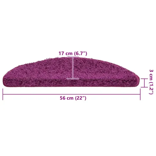 Prostirke za stepenice 20 kom 56x17x3 cm ljubičaste poluokrugle - Ljubičasta 56 x 17 x 3 cm 20 Cijena