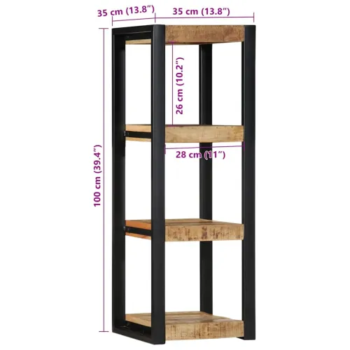 Zidna polica 35x35x100 cm Puno grubo drvo Mango - 1 Grubo masivno drvo manga 1 Cijena
