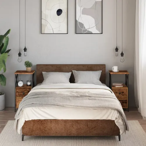 Noćni ormarići 2 kom Staro drvo 34x35,5x70 cm Konstruirano drvo - Staro drvo 2 Staro drvo 2 Cijena