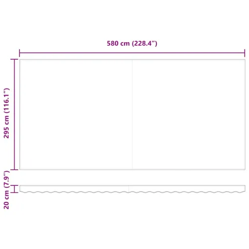 Automatska sklopiva tenda antracit&bijela 600x300 cm - Antracit i bijela 600 x 300 cm s bijelim okvirom Cijena
