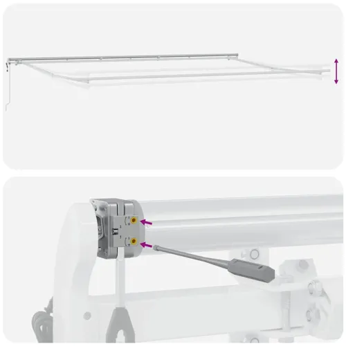 Automatska sklopiva tenda antracit&bijela 600x300 cm - Antracit i bijela 600 x 300 cm s bijelim okvirom Cijena