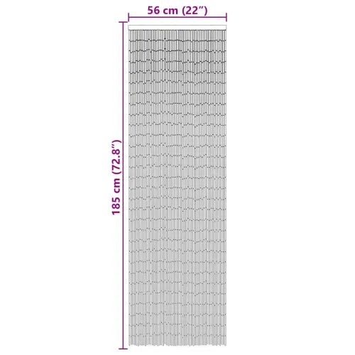 Zavjesa za vrata protiv muha za kamper tamnosiva 56x185 cm bambus - Tamno siva 56 x 185 cm Cijena