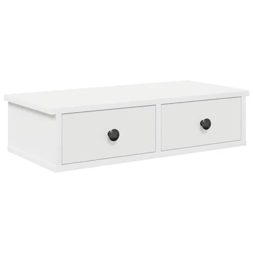 Zidna polica s ladicama bijela 60x28x15 cm konstruirano drvo - Bijela 60 x 28 x 15 cm 1 1 Cijena