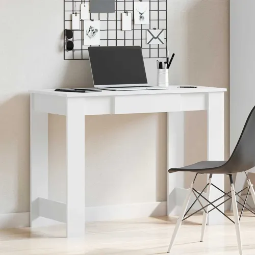 Stol Bijeli 100x45x75 cm Konstruirano drvo - Bijela Cijena