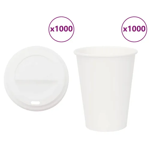papirnate šalice za kavu s poklopcem 1000 kom 12 oz 300 ml - 1 300 ml 300 ml Cijena