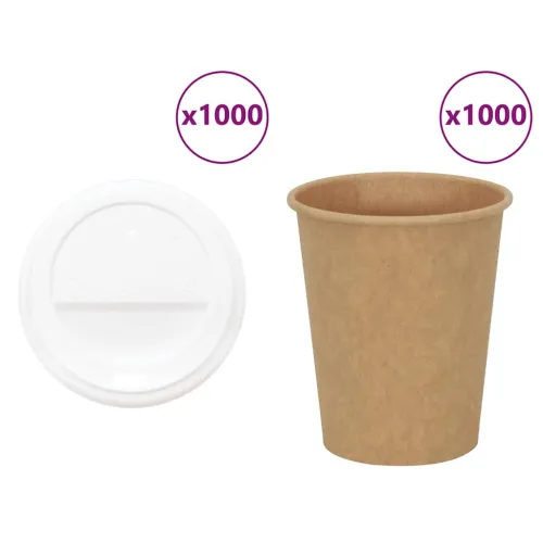 papirnate šalice za kavu s poklopcima 1000 kom 8 oz 200 ml - 1 200 ml 200 ml Cijena