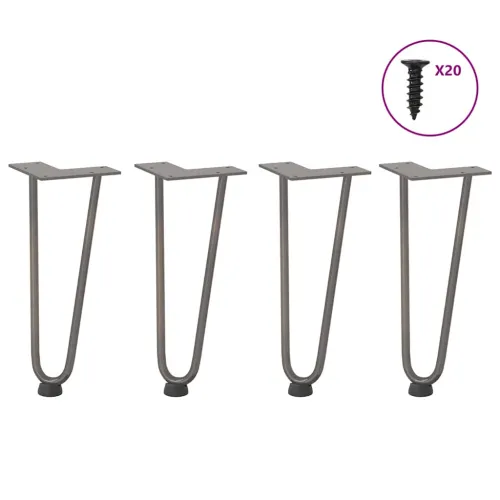 Noge s ukosnicama za stolić za kavu 4 kom. Prirodni čelik 30 cm Puni čelik - Prirodna 30 cm 2 rods Cijena