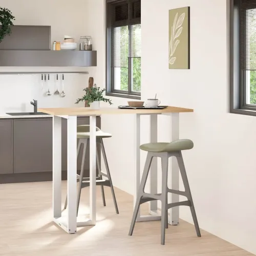 Noge za barski stol T-oblika 2 kom Bijele 60x35x(110-111) cm Čelik - Bijela 60 x 35 x (110-111) cm Cijena