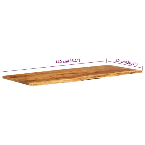 Vrh za kupaonski ormarić od bagremovog drva 140x52x2,5 cm - 140 x 52 x 2.5 cm Cijena