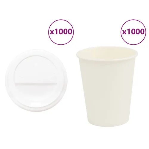 papirnate šalice za kavu s poklopcima 1000 kom 8 oz 200 ml - 1 200 ml 200 ml Cijena