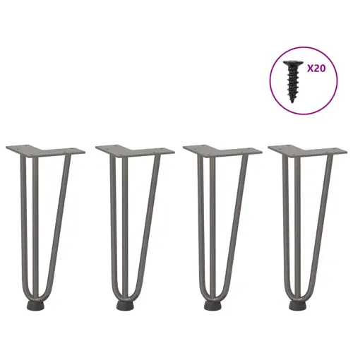 Noge s ukosnicama za stolić za kavu 4 kom. Prirodni čelik 30 cm Puni čelik - Prirodna 30 cm 3 rods Cijena