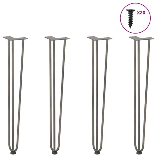 ukosne noge za konzolne stoliće za konzolni stol 4 kom. Prirodni čelik 72 cm Puni čelik - Prirodna 72 cm 3 rods Cijena