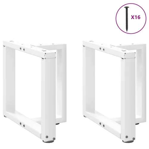 Noge za klub stolić T-oblika 2 kom Bijele 50x25x(42-43) cm Čelik - Bijela 50 x 25 x (42-43) cm Cijena