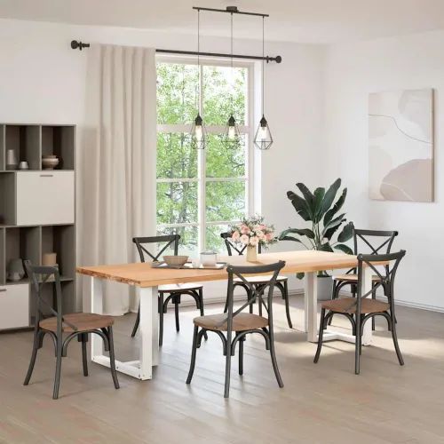 Noge za blagovaonski stol T-oblika 2 kom Bijele 70x35x(72-73) cm Čelik - Bijela 70 x 35 x (72-73) cm Cijena
