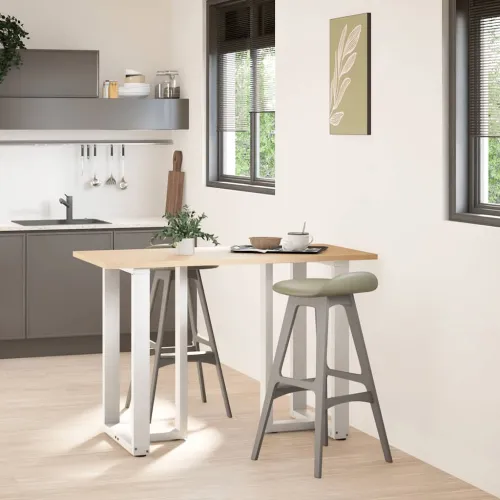 Noge za barski stol T-oblika 2 kom Bijele 60x35x(90-91) cm Čelik - Bijela 60 x 35 x (90-91) cm Cijena