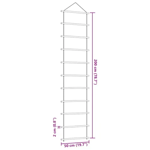Zidni ukras u obliku ljestava 50x200 cm prirodna grana - 50 x 200 cm Cijena
