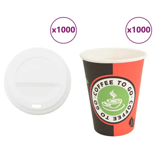 papirnate šalice za kavu s poklopcem 1000 kom 4 oz 100 ml - 1 100 ml 100 ml Cijena