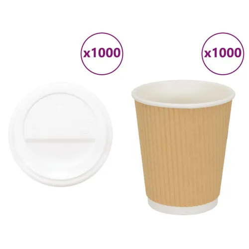 papirnate šalice za kavu s poklopcima 1000 kom 8 oz 200 ml - 1 200 ml 200 ml Cijena