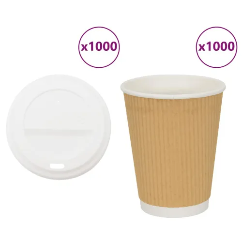 papirnate šalice za kavu s poklopcima 1000 kom 16 oz 400 ml - 1 400 ml 400 ml Cijena