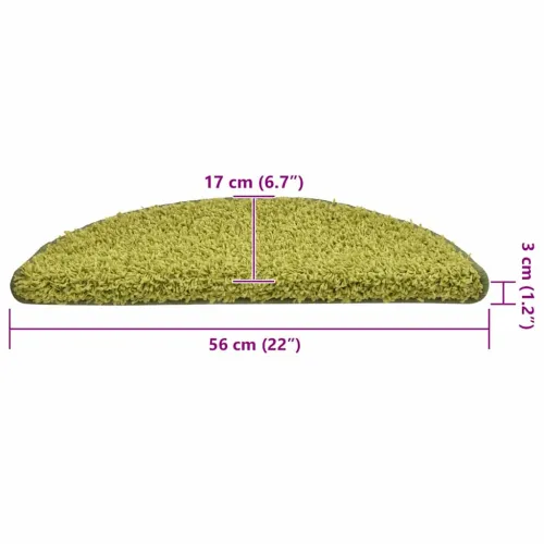 Prostirke za stepenice 30 kom 56x17x3 cm Zelene poluokrugle - Zelena 56 x 17 x 3 cm 30 Cijena