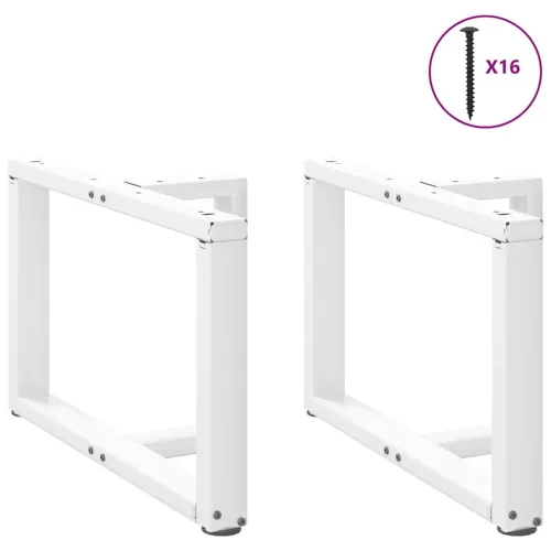 Noge za klub stolić T-oblika 2 kom Bijele 60x25x(42-43) cm Čelik - Bijela 60 x 25 x (42-43) cm Cijena