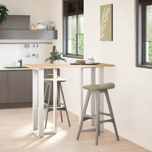 Noge za barski stol T-oblika 2 kom Bijele 50x35x(110-111) cm Čelik - Bijela 50 x 35 x (110-111) cm Cijena