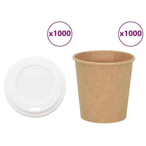 papirnate šalice za kavu s poklopcem 1000 kom 4 oz 100 ml - 1 100 ml 100 ml Cijena