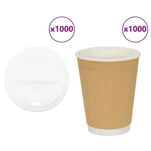papirnate šalice za kavu s poklopcem 1000 kom 12 oz 300 ml - 1 300 ml 300 ml Cijena