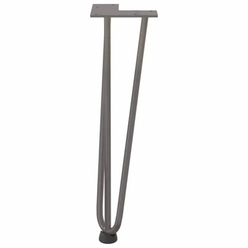 Noge s ukosnicama za stolić za kavu 4 kom. Prirodni čelik 42 cm Puni čelik - Prirodna 42 cm 3 rods Cijena