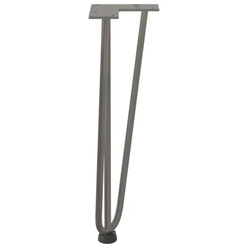 Noge s ukosnicama za stolić za kavu 4 kom. Prirodni čelik 42 cm Puni čelik - Prirodna 42 cm 3 rods Cijena