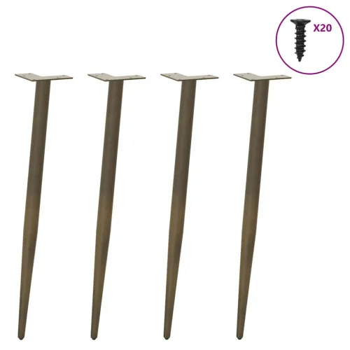 Noge za konzolni stol konusnog oblika 4 kom prirodni čelik 72-73 cm čelik - Prirodna 72-73 cm 1 1 Cijena