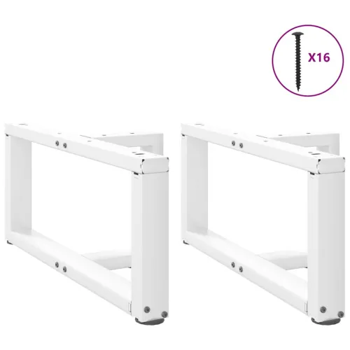 Noge za klub stolić T-oblika 2 kom Bijele 60x25x(30-31) cm Čelik - Bijela 60 x 25 x (30-31) cm Cijena