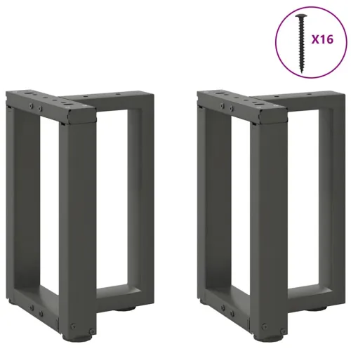 Noge za klub stolić T-oblika 2 kom antracit 38x25x(42-43) cm čelik - Antracit 38 x 25 x (42-43) cm Cijena