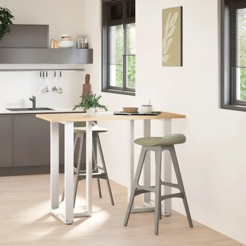 Noge za barski stol T-oblika 2 kom Bijele 60x35x(100-101) cm Čelik - Bijela 60 x 35 x (100-101) cm Cijena