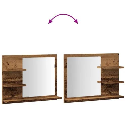 Kupaonski ormarić s ogledalom Old Wood 60x10,5x45 cm - Staro drvo Cijena