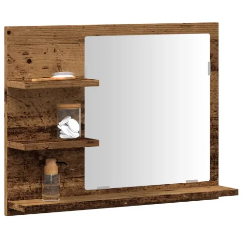 Kupaonski ormarić s ogledalom Old Wood 60x10,5x45 cm - Staro drvo Cijena