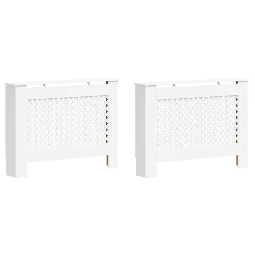 Pokrovi za radijator 2 kom bijeli 112 x 19 x 81,5 cm MDF - Bijela 112 x 19 x 81.5 cm 2 Bijela Cijena