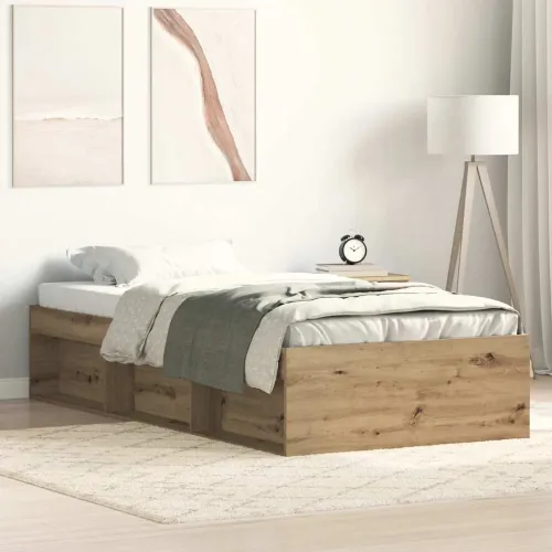 Okvir kreveta bez madraca boja hrasta artisan 90x190 cm - Hrast artisan 90 x 190 cm Cijena