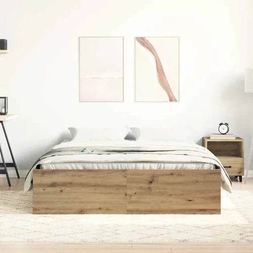Okvir kreveta bez madraca boja hrasta artisan 160x200 cm - Hrast artisan 160 x 200 cm Cijena