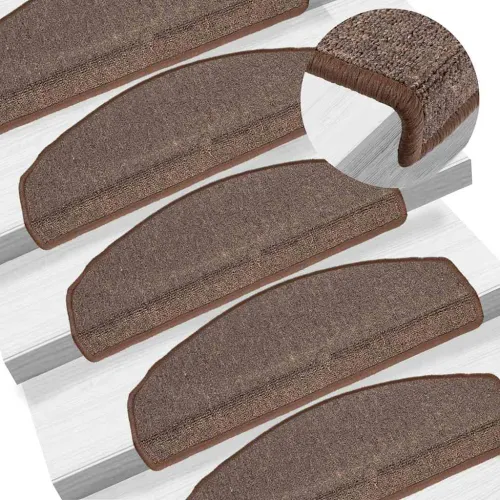Prostirke za stepenice 30 kom 65x24x4 cm boje kave, poluokrugle, velike - smeđa s natpisom coffee 65 x 24 x 4 cm 30 Cijena