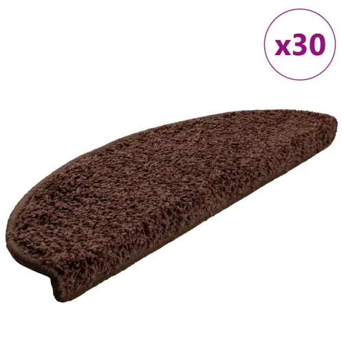 Prostirke za stepenice 30 kom 65x21x4 cm Smeđe poluokrugle velike - Smeđa 65 x 21 x 4 cm 30 Smeđa Cijena