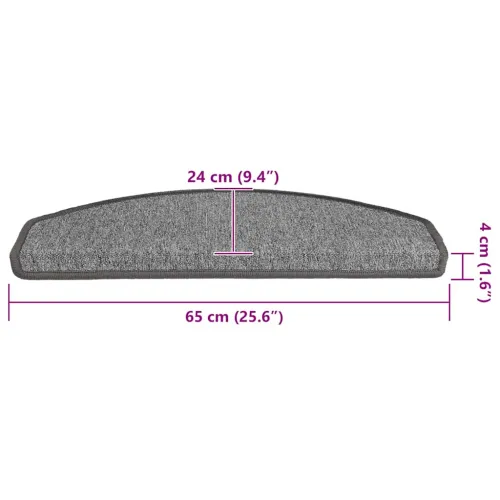 Prostirke za stepenice 30 kom 65x24x4 cm tamno sive poluokrugle velike - Tamno siva 65 x 24 x 4 cm 30 Tamnosiva Cijena