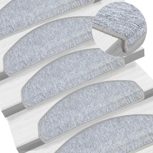 Prostirke za stepenice 30 kom 65x24x4 cm svijetlo sive poluokrugle velike - Svjetlosiva 65 x 24 x 4 cm 30 Cijena