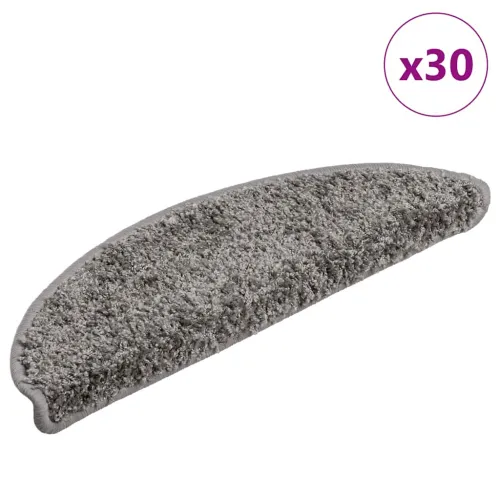 Prostirke za stepenice 30 kom 56x17x3 cm sive poluokrugle - Siva 56 x 17 x 3 cm 30 Cijena